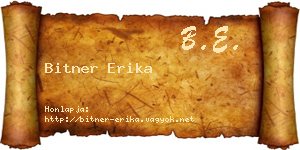 Bitner Erika névjegykártya